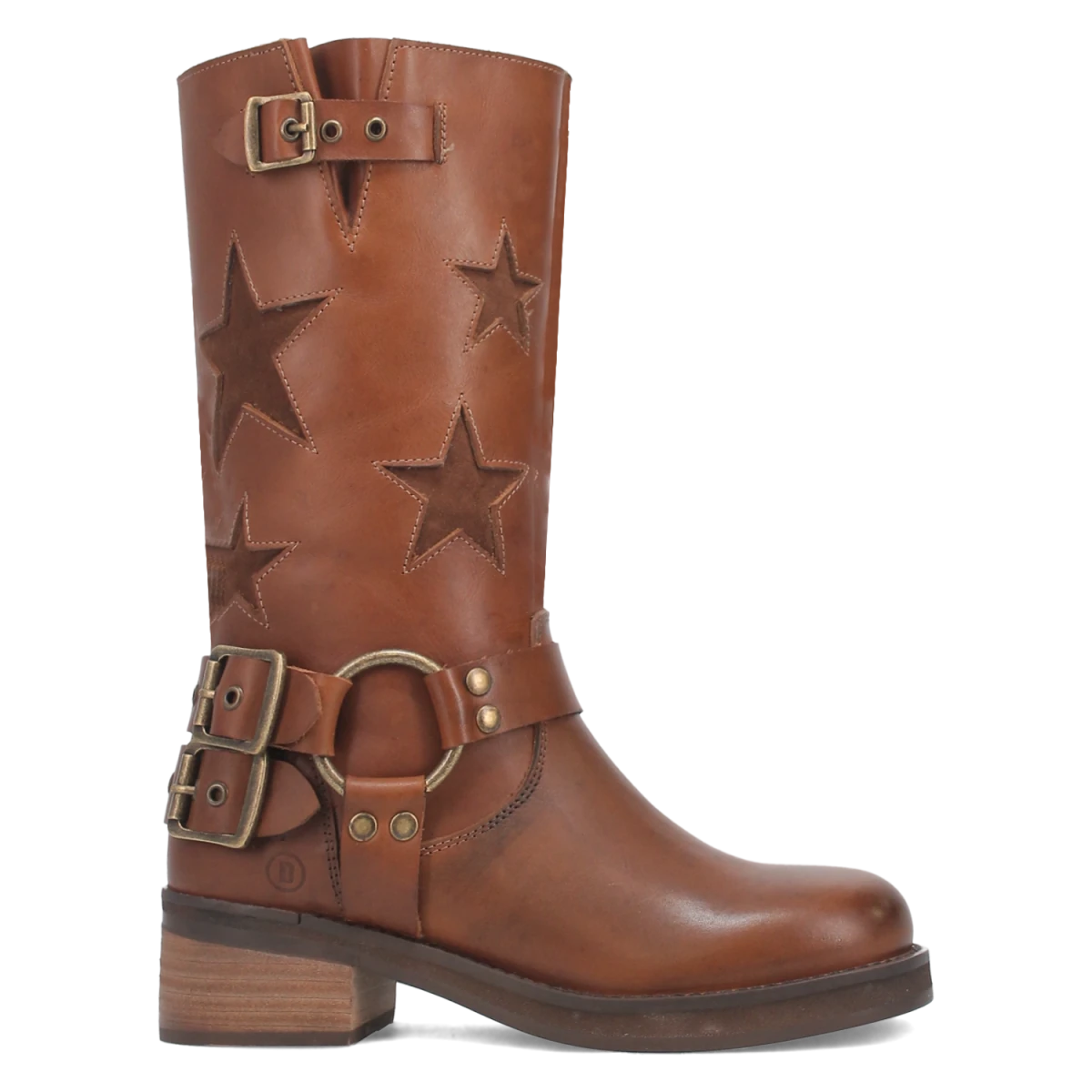 Botas Blacklist de Piel Original Punta Redonda Para Dama Color Cafe - Dingo - Dan Post Boots