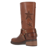 Botas Blacklist de Piel Original Punta Redonda Para Dama Color Cafe - Dingo - Dan Post Boots