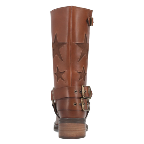 Botas Blacklist de Piel Original Punta Redonda Para Dama Color Cafe - Dingo - Dan Post Boots