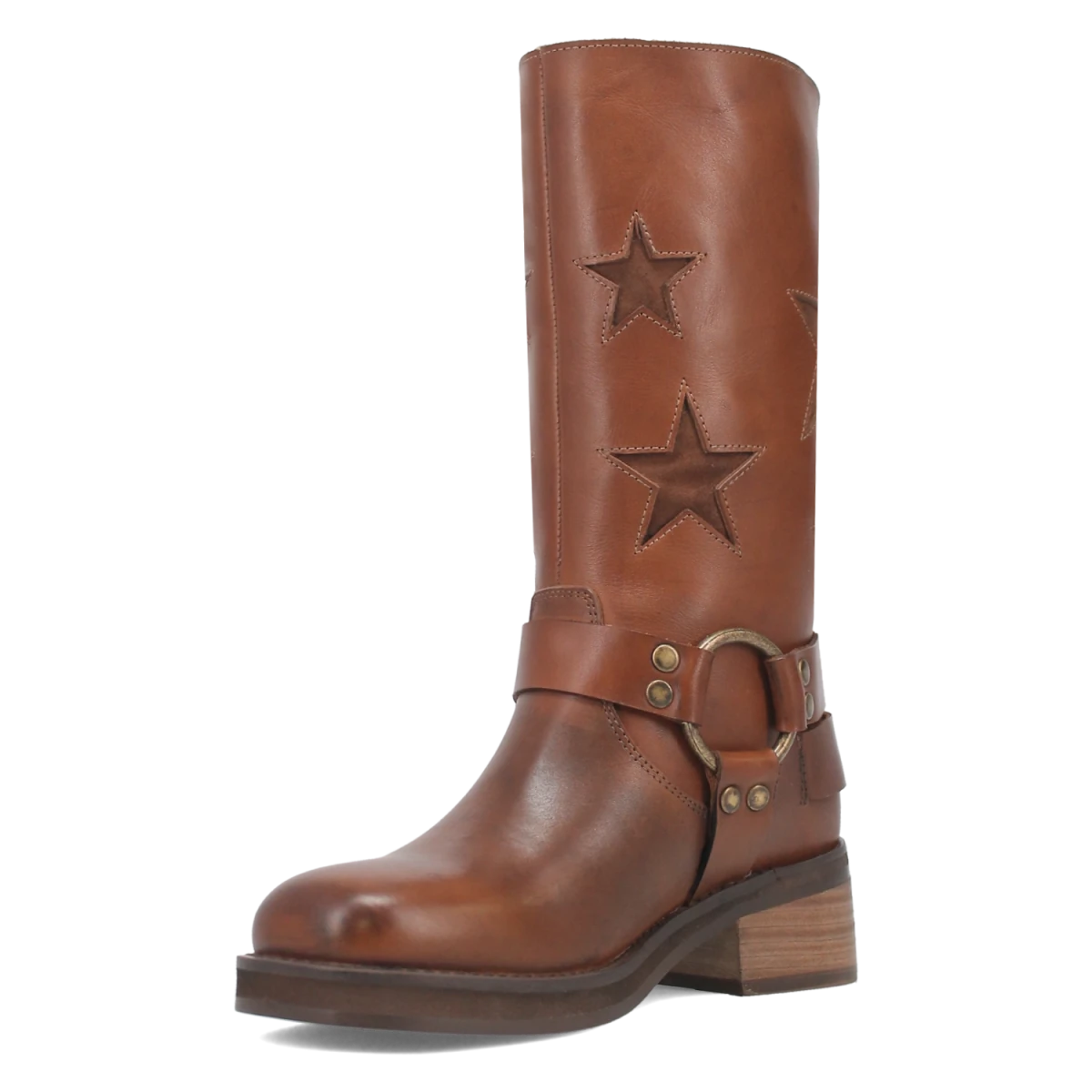 Botas Blacklist de Piel Original Punta Redonda Para Dama Color Cafe - Dingo - Dan Post Boots