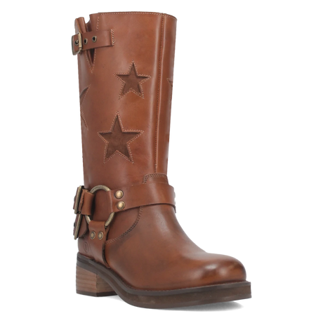 Botas Blacklist de Piel Original Punta Redonda Para Dama Color Cafe - Dingo - Dan Post Boots