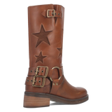Botas Blacklist de Piel Original Punta Redonda Para Dama Color Cafe - Dingo - Dan Post Boots