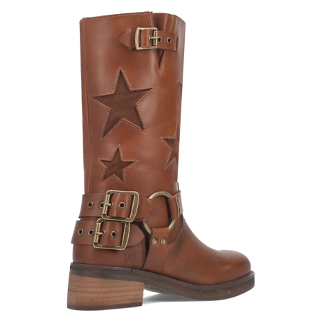Botas Blacklist de Piel Original Punta Redonda Para Dama Color Cafe - Dingo - Dan Post Boots