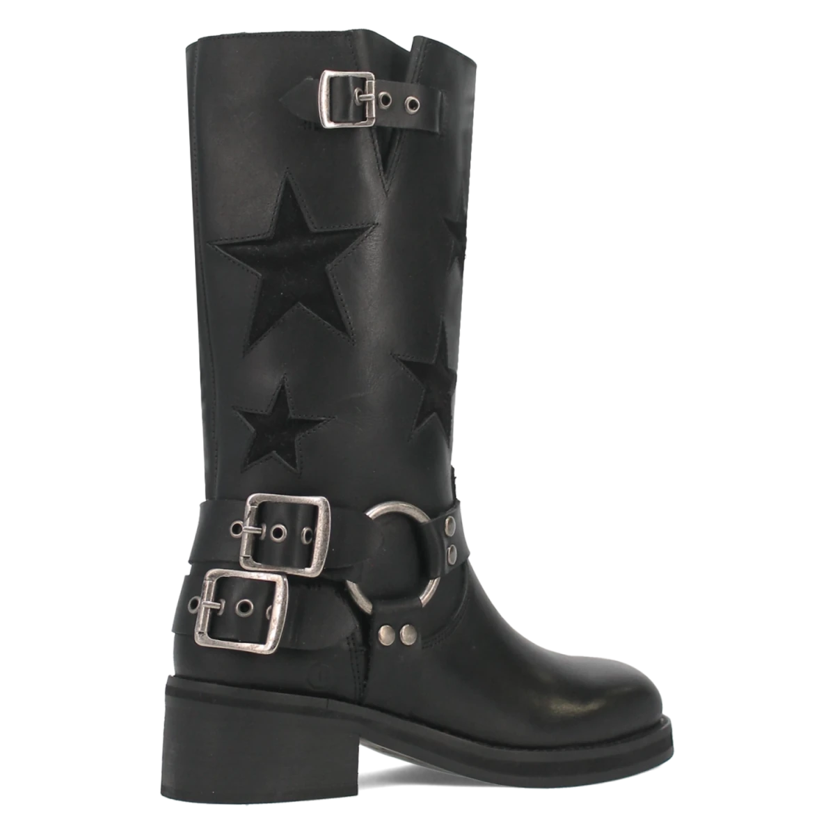 Botas Blacklist de Piel Original Punta Redonda Para Dama Color Negro - Dingo - Dan Post Boots