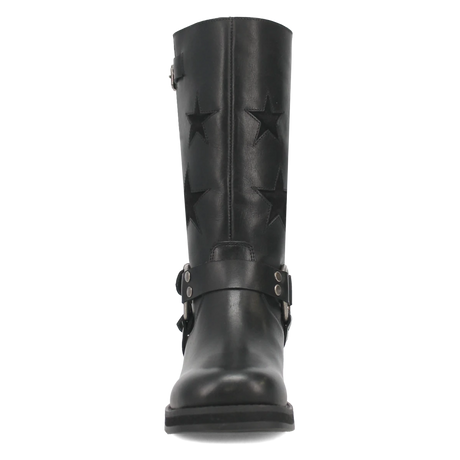 Botas Blacklist de Piel Original Punta Redonda Para Dama Color Negro - Dingo - Dan Post Boots