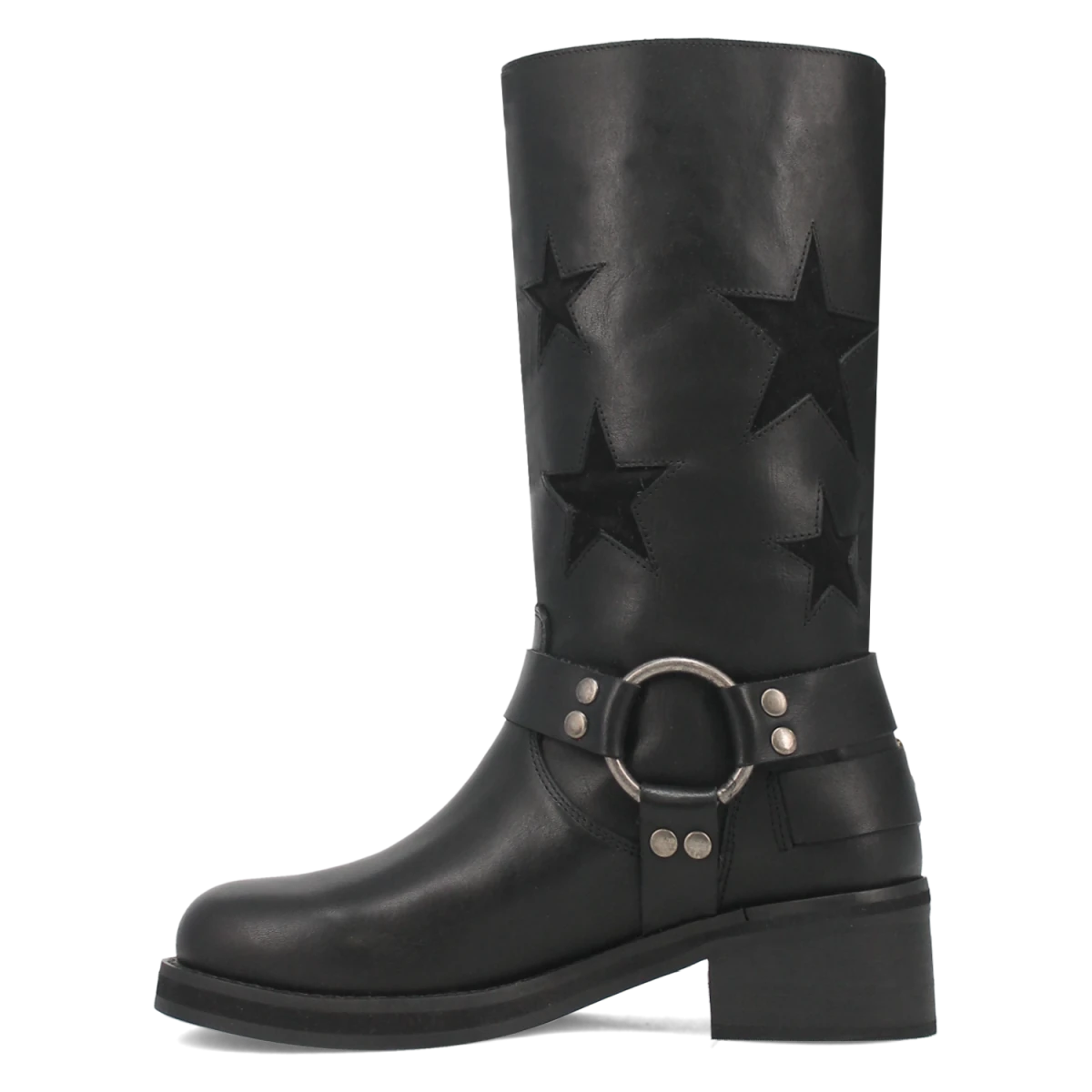 Botas Blacklist de Piel Original Punta Redonda Para Dama Color Negro - Dingo - Dan Post Boots