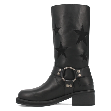 Botas Blacklist de Piel Original Punta Redonda Para Dama Color Negro - Dingo - Dan Post Boots