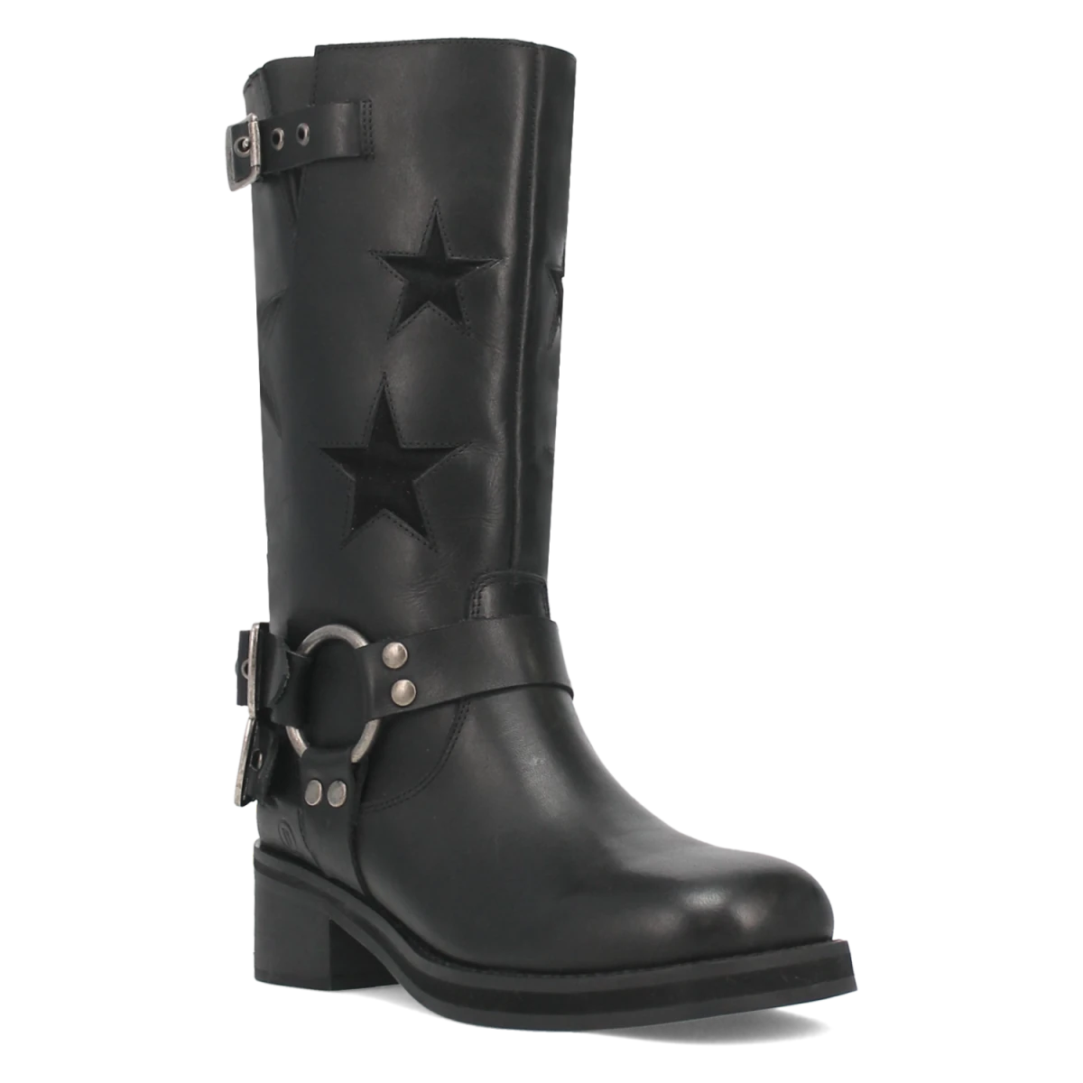 Botas Blacklist de Piel Original Punta Redonda Para Dama Color Negro - Dingo - Dan Post Boots