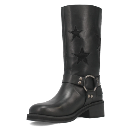 Botas Blacklist de Piel Original Punta Redonda Para Dama Color Negro - Dingo - Dan Post Boots