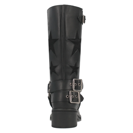 Botas Blacklist de Piel Original Punta Redonda Para Dama Color Negro - Dingo - Dan Post Boots