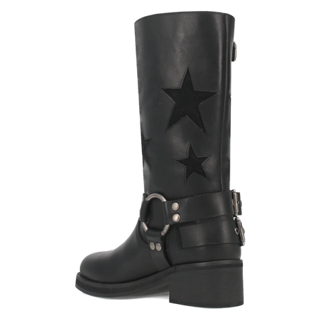 Botas Blacklist de Piel Original Punta Redonda Para Dama Color Negro - Dingo - Dan Post Boots