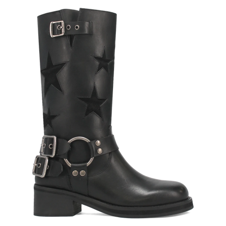 Botas Blacklist de Piel Original Punta Redonda Para Dama Color Negro - Dingo - Dan Post Boots