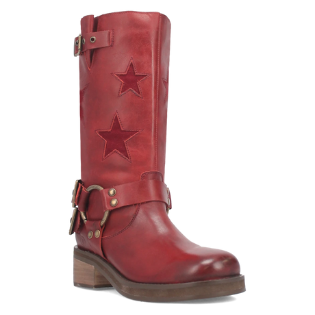 Botas Blacklist de Piel Original Punta Redonda Para Dama Color Vino - Dingo - Dan Post Boots