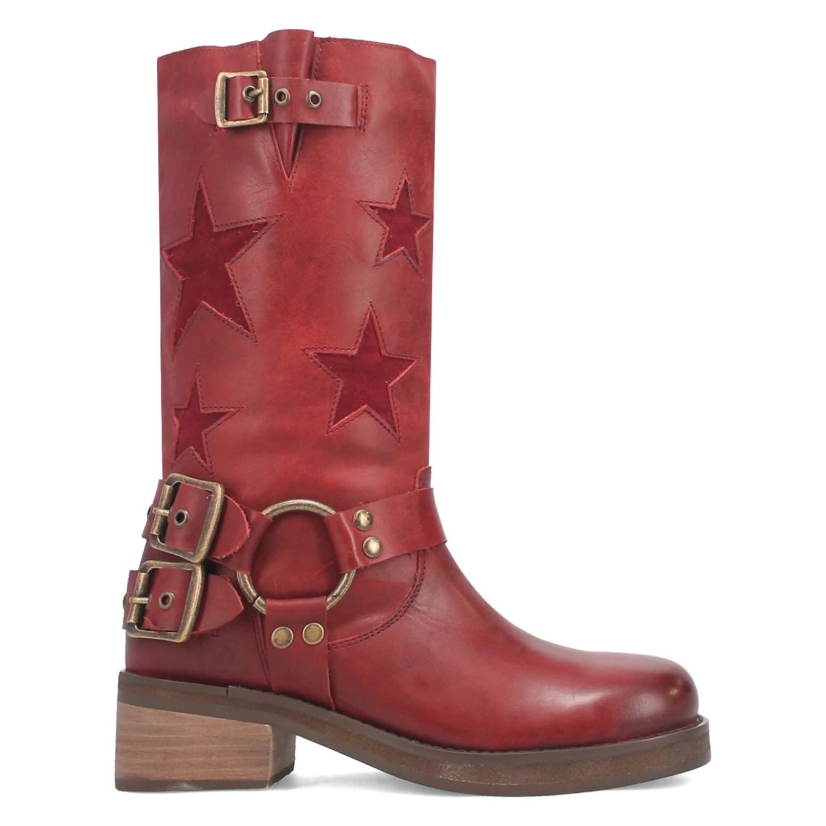 Botas Blacklist de Piel Original Punta Redonda Para Dama Color Vino - Dingo - Dan Post Boots