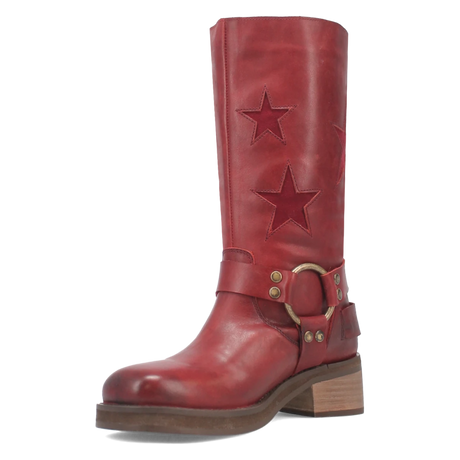 Botas Blacklist de Piel Original Punta Redonda Para Dama Color Vino - Dingo - Dan Post Boots