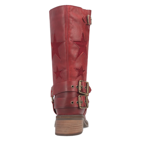 Botas Blacklist de Piel Original Punta Redonda Para Dama Color Vino - Dingo - Dan Post Boots