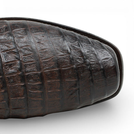 Botas Cafe de Piel Punta Dubai Grabado Caiman Belly - LC265Cafe - La Carreta