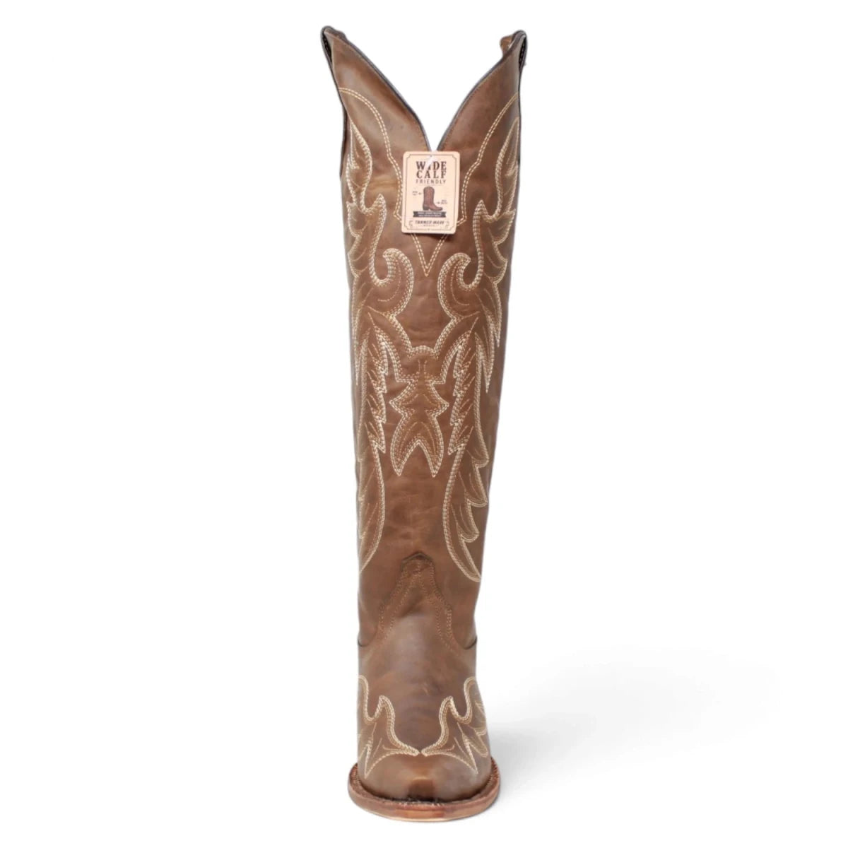Botas Cherokee para Mujer de Pantorrilla Ancha – Piel Genuina Color Cognac TML205189AF - Tanner Mark Boots