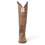 Botas Cherokee para Mujer de Pantorrilla Ancha – Piel Genuina Color Cognac TML205189AF - Tanner Mark Boots