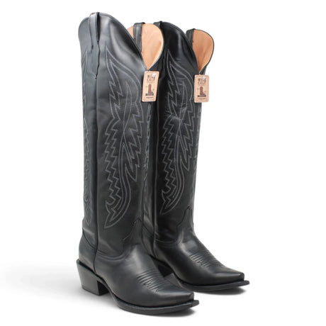 Botas Cherokee para Mujer de Pantorrilla Ancha – Piel Genuina Color Negro TML205311AF - Tanner Mark Boots