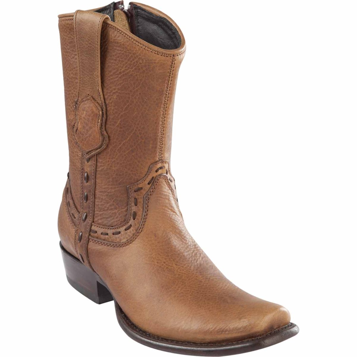 Botines de Piel Original Punta Cuadrada Color Miel - Wild West Boots main image 0