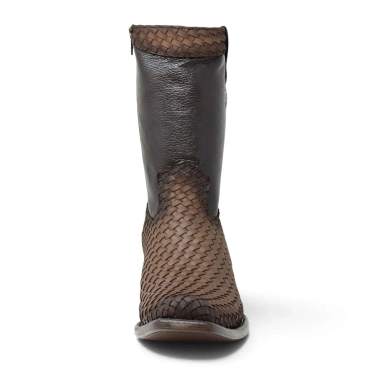 Botas Cortas de Piel Petalillo Punta Dubai Cuadrada Color Tabaco - La Carreta - La Carreta