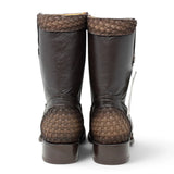 Botas Cortas de Piel Petalillo Punta Dubai Cuadrada Color Tabaco - La Carreta - La Carreta