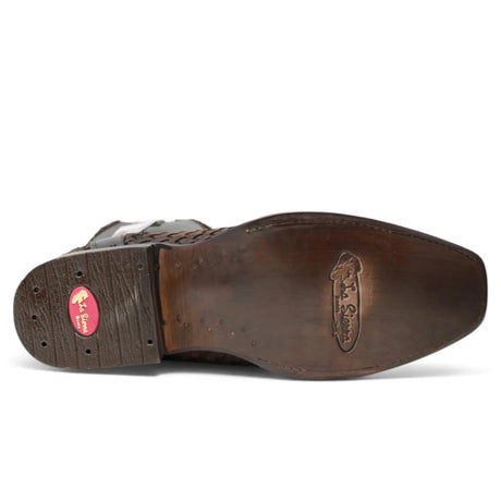 Botas Cortas de Piel Petalillo Punta Dubai Cuadrada Color Tabaco - La Carreta - La Carreta