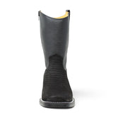 Botas Cortas de Piton Grabado Punta Rodeo Cuadrada - La Carreta - La Carreta