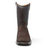 Botas Cortas de Piton Grabado Punta Rodeo Cuadrada - La Carreta - La Carreta