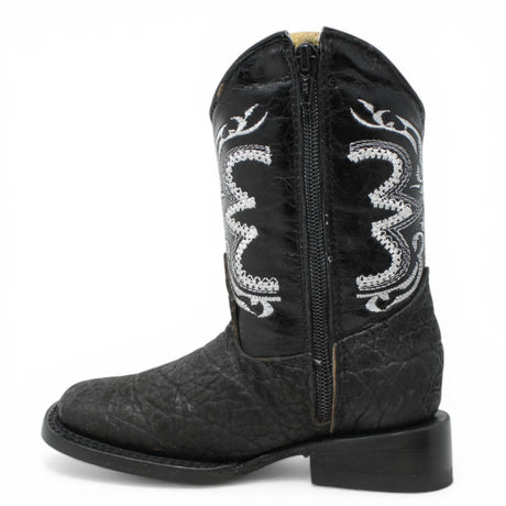Botas Cuadrada Negro Cuello de Toro - Houston - A&A Boots