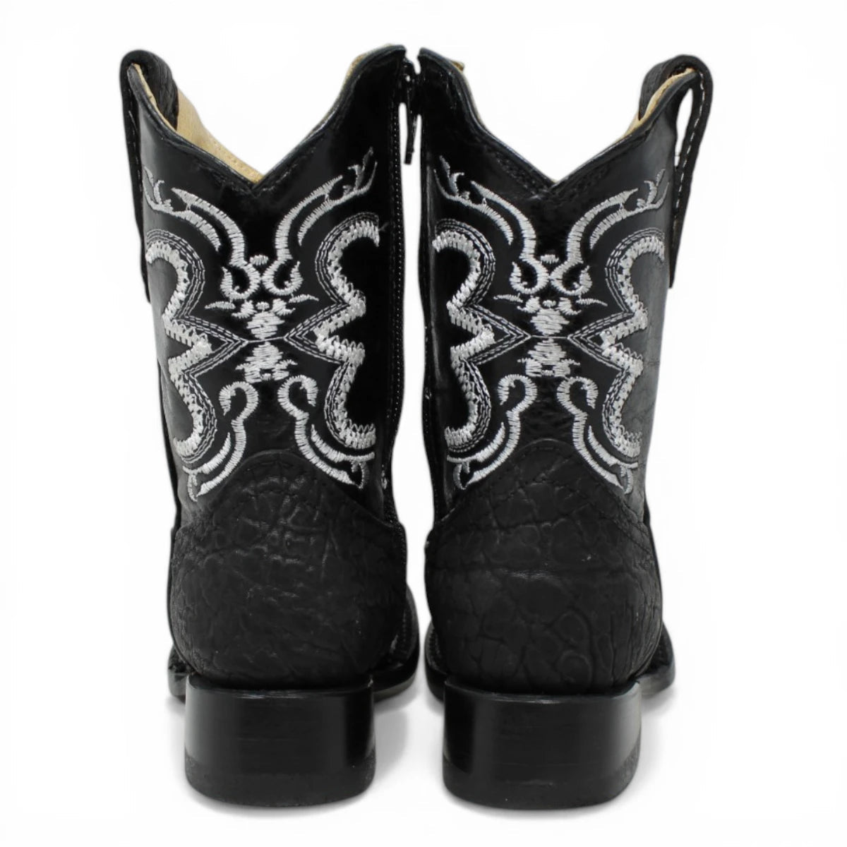 Botas Cuadrada Negro Cuello de Toro - Houston - A&A Boots