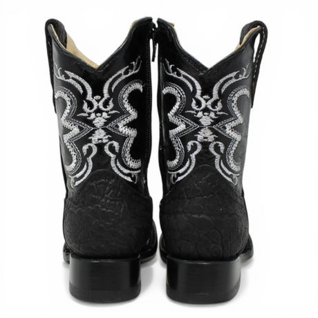 Botas Cuadrada Negro Cuello de Toro - Houston - A&A Boots