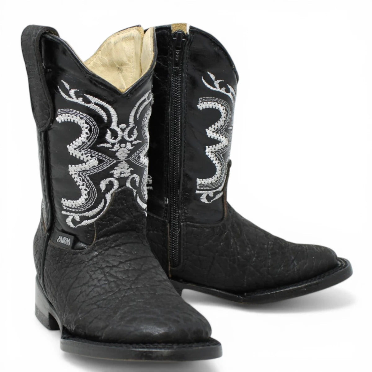 Botas Cuadrada Negro Cuello de Toro - Houston - A&A Boots