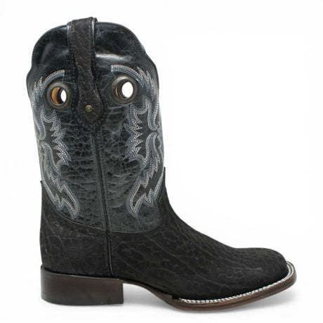 Botas Cuadrada Negro Cuello de Toro - Houston - A&A Boots