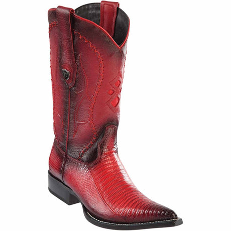 Botas de Armadillo Original Punta 3X Color Rojo Difuminado - Wild West Boots - Wild West Boots