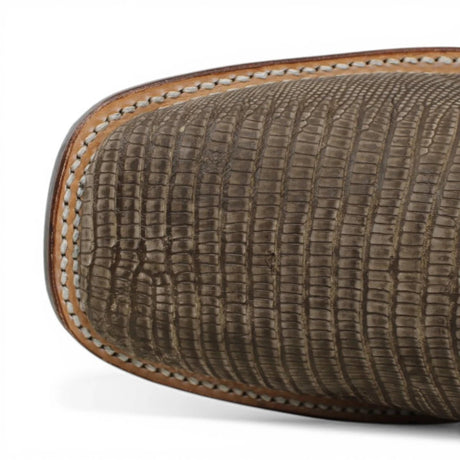 Botas de Armadillo Original Punta Rodeo Cuadrada Ancha Color Cafe Lijado - Los Altos Boots - Los Altos Boots