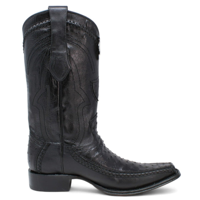 Botas de Avestruz con Venado Horma Europea WW - 277LF0305 - Wild West Boots