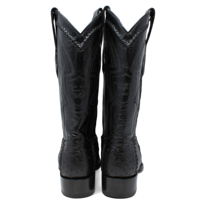 Botas de Avestruz con Venado Horma Europea WW - 277LF0305 - Wild West Boots