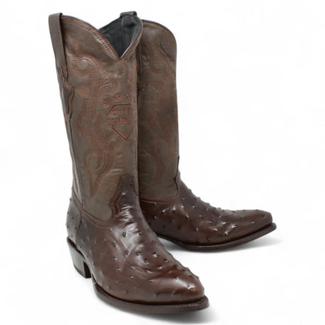 Botas de Avestruz Grabadas Horma Puntal - WD - White Diamonds Boots