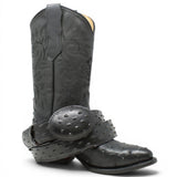 Botas de Avestruz Grabado con Horma Puntal - White Diamond - White Diamonds Boots