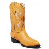 Botas de Avestruz Grabado con Horma Puntal - White Diamond - White Diamonds Boots