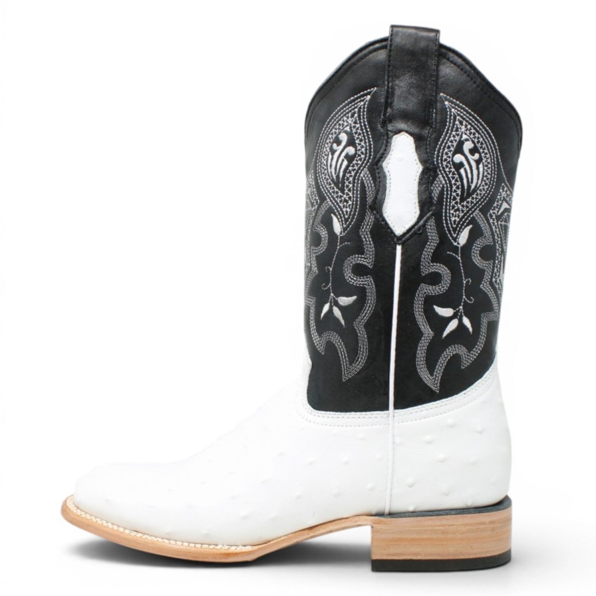 Botas de Avestruz Grabado en Horma Rodeo WD-259 - White Diamonds Boots