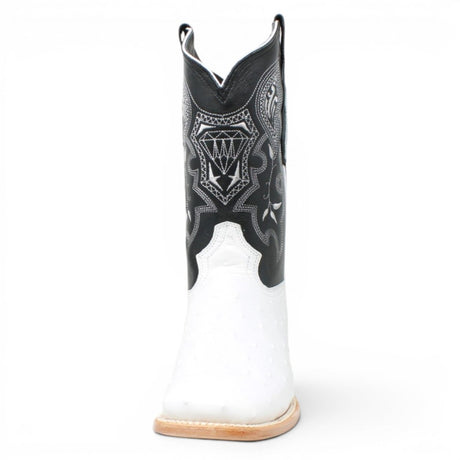 Botas de Avestruz Grabado en Horma Rodeo WD-259 - White Diamonds Boots