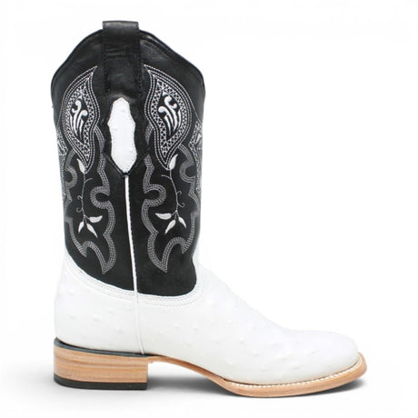 Botas de Avestruz Grabado en Horma Rodeo WD-259 - White Diamonds Boots
