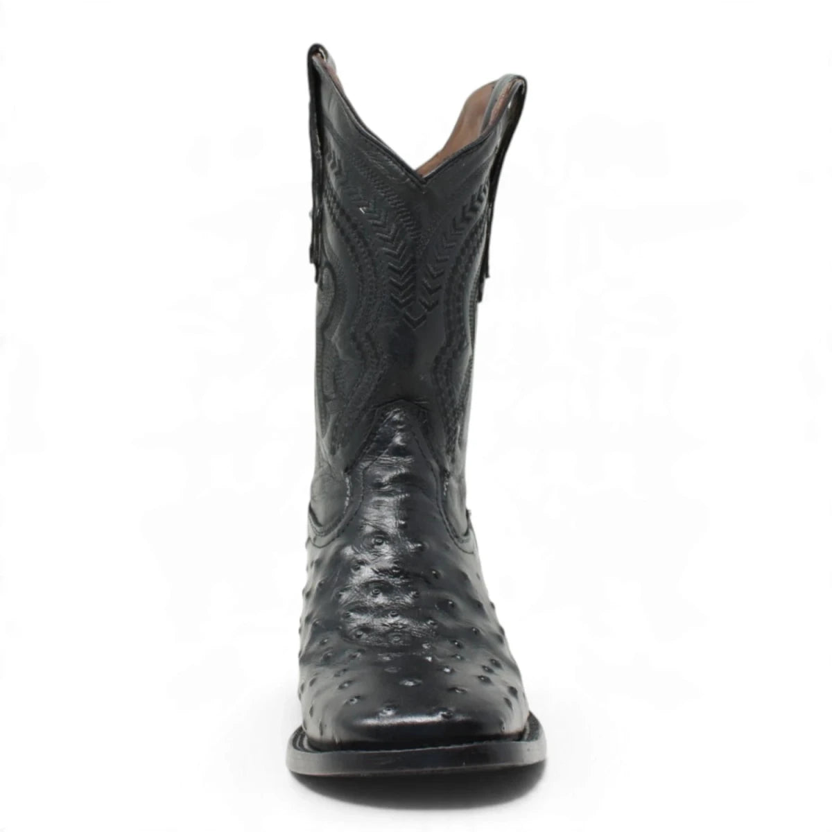 Botas de Avestruz Grabado Horma Rodeo Cuadrada -Quincy Boots - Quincy Boots