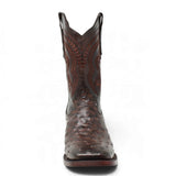 Botas de Avestruz Grabado Horma Rodeo Cuadrada -Quincy Boots - Quincy Boots