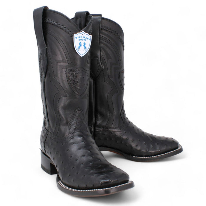 Botas de Avestruz Horma Cuadrada Ancha WW - 2824L0305 - Wild West Boots