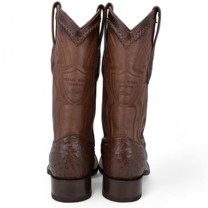 Botas de Avestruz Horma Cuadrada Ancha WW - 2824L0307 - Wild West Boots