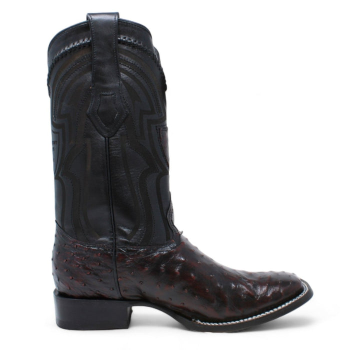 Botas de Avestruz Horma Cuadrada Ancha WW - 2824L0318 - Wild West Boots